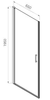 Душевая дверь Vincea Alpha 65 VDP-3AL650CL профиль Хром стекло прозрачное