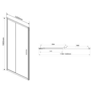 Душевая дверь Vincea Garda VDS-1G120CGB 120 см