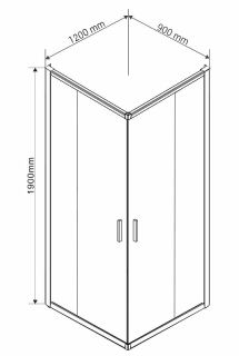 Душевой уголок Vincea Garda 120х90 VSS-1G9012CH профиль Хром стекло шиншилла
