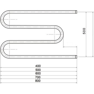 Водяной полотенцесушитель Тругор М1 с креплениями 50x50см хром М1/5050s