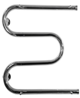 Водяной полотенцесушитель Тругор М1 с креплениями и полкой 50x50см хром М1/5050Пs