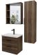 Шкаф-зеркало Grossman Форта 2070022 70см тёмный дуб