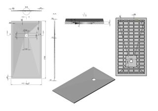 Душевой поддон Vincea VST-4SR9017W 170x 90 см