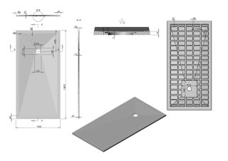 Душевой поддон Vincea VST-4SR9018W 180 x 90 см