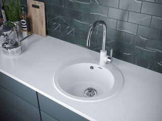 Смеситель для кухни Paulmark Holstein Ho212063-WHCR белый/хром