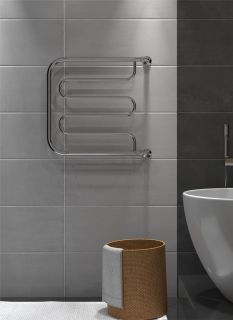 Полотенцесушитель водяной Indigo Фокстрот Standart FSW60-60P с полкой 60x60 см хром