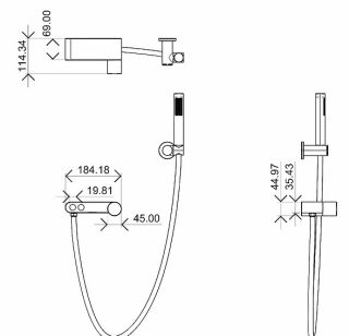 Смеситель для ванны Boheme Stick 123-GG золото