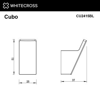 Крючок WHITECROSS Cubo CU2415NIB брашированный никель