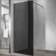 Душевая перегородка Vincea Walk-In 80 VSW-1H800CGGM профиль Вороненая сталь стекло тонированное