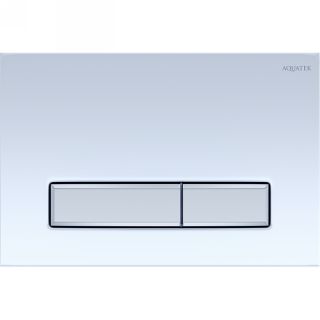 Кнопка смыва Aquatek KDI-0000030 Белая глянцевая Хром