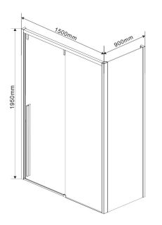 Душевой уголок Vincea Lugano VSR-1L9015CL-1 150 x 90 см