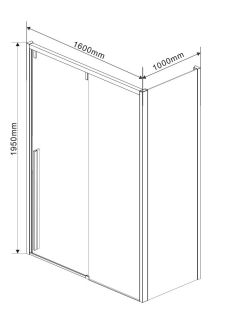 Душевой уголок Vincea Lugano VSR-1L1016CL-1 160 x 100 см
