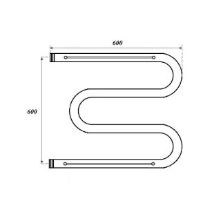 Полотенцесушитель водяной Point 70x60см хром PN38667P