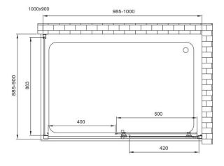 Душевой уголок Vincea Alpha VSR-3AL9010CL 100x90 см