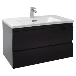 Тумба под раковину Jacob Delafon Madeleine EB2053-J53 80 см чёрный матовый лак