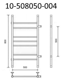 Полотенцесушитель водяной Маргроид В10 Р80*50 хром 10-508050-004