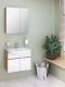 Тумба Runo Лада 60 подвесная блэквуд/белый под умывальник Уют 60 (00-00004578)
