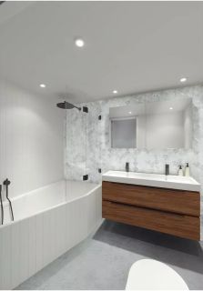 Акриловая ванна Riho Rethink Space Fall Plug and Play B113009005 R заполнение через перелив 170х90см белый