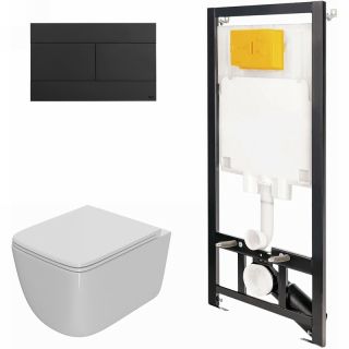 Комплект унитаза с инсталляцией Point Меркурий 886914SLO3+PN41831 с сиденьем Микролифт