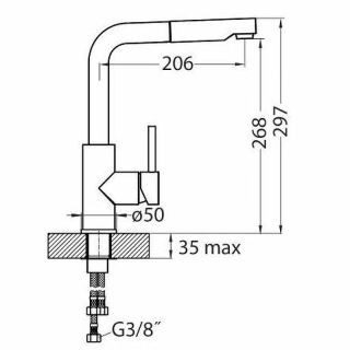 Смеситель для кухни Alveus Siros-P Chr 1129047 Хром