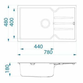 Кухонная мойка Alveus Granital Record 40 G11 Arctic 780x480x180 1144964 Белая