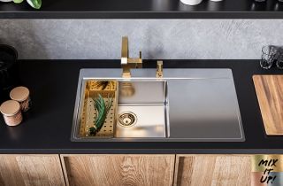 Кухонная мойка Alveus Pure 50L KMB-90 860x525 1103652 Брашированная сталь