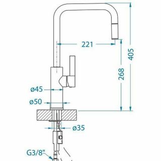 Смеситель для кухни Alveus Romi-P Chr 1132176 Хром