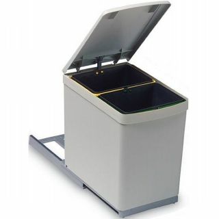 Система сортировки мусора Alveus ALBIO 1090332 10 2X7,5 L серый пластик