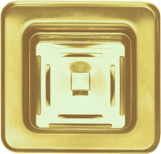 Выпуск для мойки Alveus 1127152 квадратный с вертикальным переливом POP UP GOLD