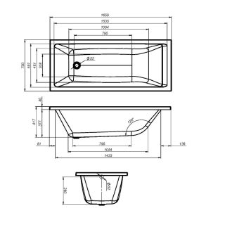 Ванна акриловая Am.Pm Gem W93A-165-070W-A 165x70 см