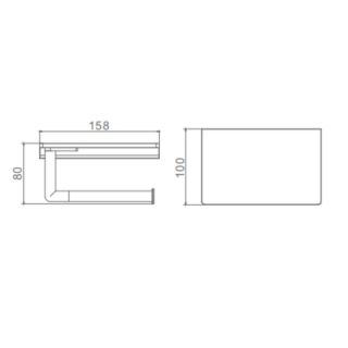 Держатель для туалетной бумаги с полочкой Raglo R320.03.09 графит