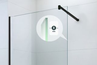 Душевая перегородка Berges Sky Black 110см чёрный матовый 064011