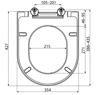 Сиденье для унитаза AlcaPlast Softclose A674S