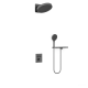 Душевой комплект Vincea Inspire VSFW-3I21MT3RGM встраиваемый, термостатический, двухрежимный, вороненая сталь