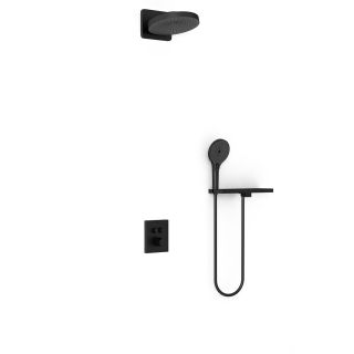 Душевой комплект Vincea Inspire VSFW-3I21T1RMB встраиваемый, термостатический, двухрежимный, черный
