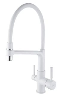 Смеситель для кухни Rose R658C белый