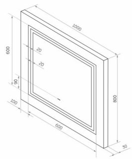 Зеркало с подсветкой Continent Forest ЗЛП366 с бесконтактным сенсором 100см декоративный мох