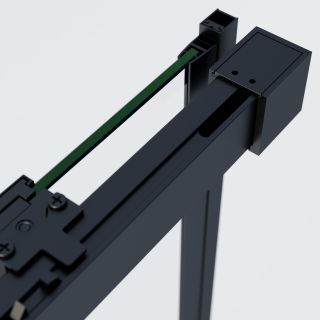 Душевая дверь Vincea Soft 2 VDS-3SO2110CLB, 1100, черный, стекло прозрачное