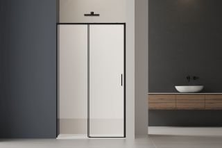 Душевая дверь Vincea Soft 2 VDS-3SO2110CLB, 1100, черный, стекло прозрачное