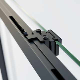 Душевая дверь Vincea Soft 2 VDS-3SO2140CLB, 1400, черный, стекло прозрачное