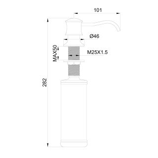 Дозатор для мыла Wonzon & Woghand WW-88SD03-MW белый матовый