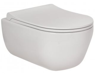 Комплект Berges 4в1 047237: инсталляция NOVUM525 кнопка D7 белая/хром унитаз EGO Rimless сиденье Toma Slim SO