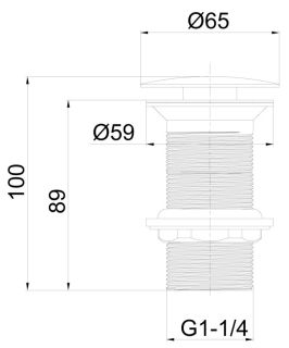 Донный клапан для раковины Avimano Emotion 4000014 без перелива хром