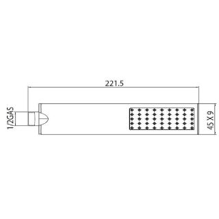 Душевая лейка Bossini Flat One B00270.030 хром
