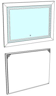 Зеркало с подсветкой Corozo Классика 120см белый SD-00000815