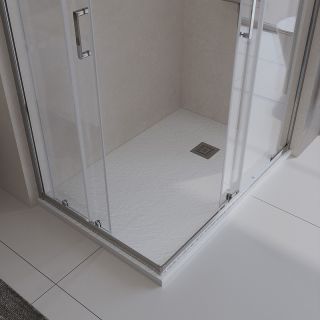 Душевой поддон из искусственного камня BelBagno Uno 100x80 TRAY-MR-UNO-AH-100/80-35-W-CR Белый