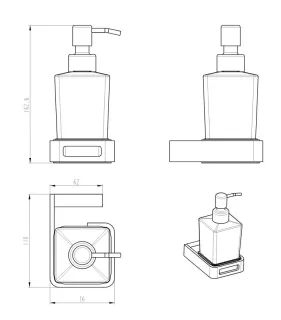 Дозатор для жидкого мыла Boheme Q 10957-MG золото матовое