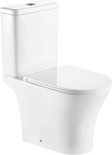 Унитаз-компакт SantiLine SL-5010 с вертикальным выпуском белый