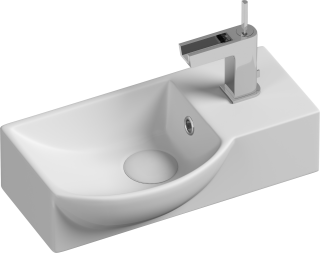 Подвесная раковина Ceramica Nova Element CN6039L 40см отверстие под смеситель справа белый