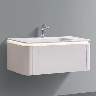 Тумба с раковиной Black&White Universe 9251000Р03 100 см молочный белый матовый